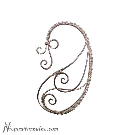 Srebrna nausznica "Fairy Wing"