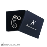 Srebrna nausznica "Wąż" (styl nr. 2)