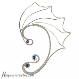 Srebrna nausznica "Dragon Wing"