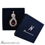 Srebrny wisior z bursztynem "Skarb Bałtyku"