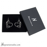 Srebrne kolczyki "Lovely Hearts"