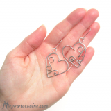 Srebrne kolczyki "Lovely Hearts"