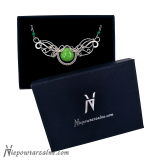 Srebrny naszyjnik "Royal Spring Jade"