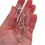 Srebrna broszka "Konik Morski"