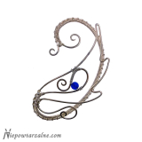 Srebrna nausznica "Blue Jade Wing"