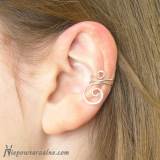 Srebrny ear cuff "Zawijas"