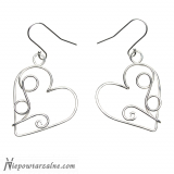 Srebrne kolczyki "Lovely Hearts"
