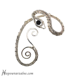 Srebrna nausznica "Wąż" (styl nr. 2)