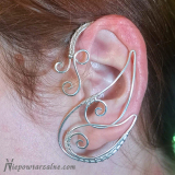 Srebrna nausznica "Fairy Wing"