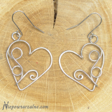 Srebrne kolczyki "Lovely Hearts"