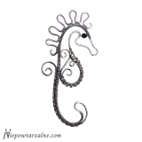 Srebrna broszka "Konik Morski"