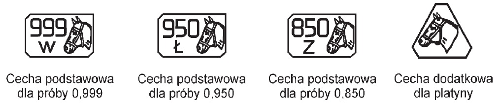 Wizerunki cech dla wyrobów platynowych
